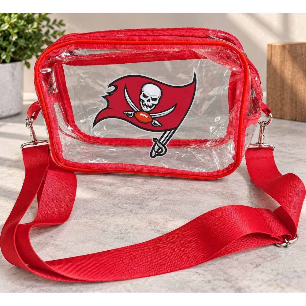 Tampa Bay Buccaneers Clear Crossbody Bag Red Football Fan Game Day Bag